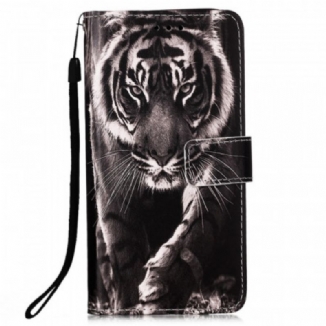 Housse Samsung Galaxy A53 5G Tigre de Nuit à Lanière