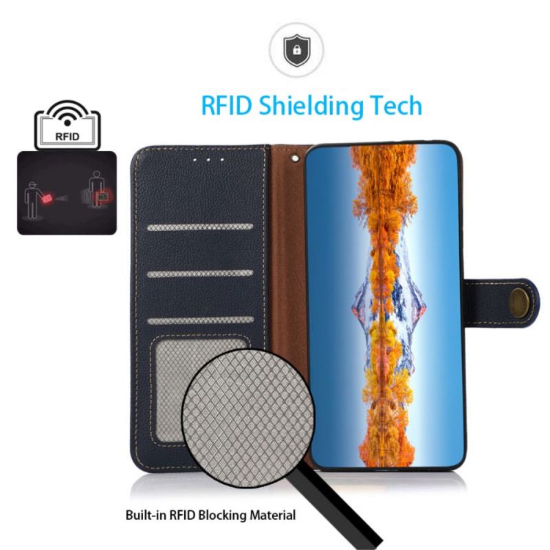 Housse Sony Xperia 1 IV Cuir Véritable KHAZNEH RFID