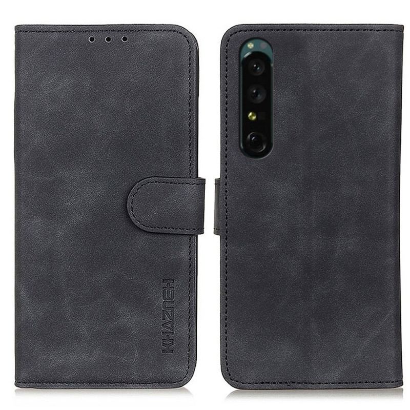 Housse Sony Xperia 1 IV Effet Cuir Vintage KHAZNEH