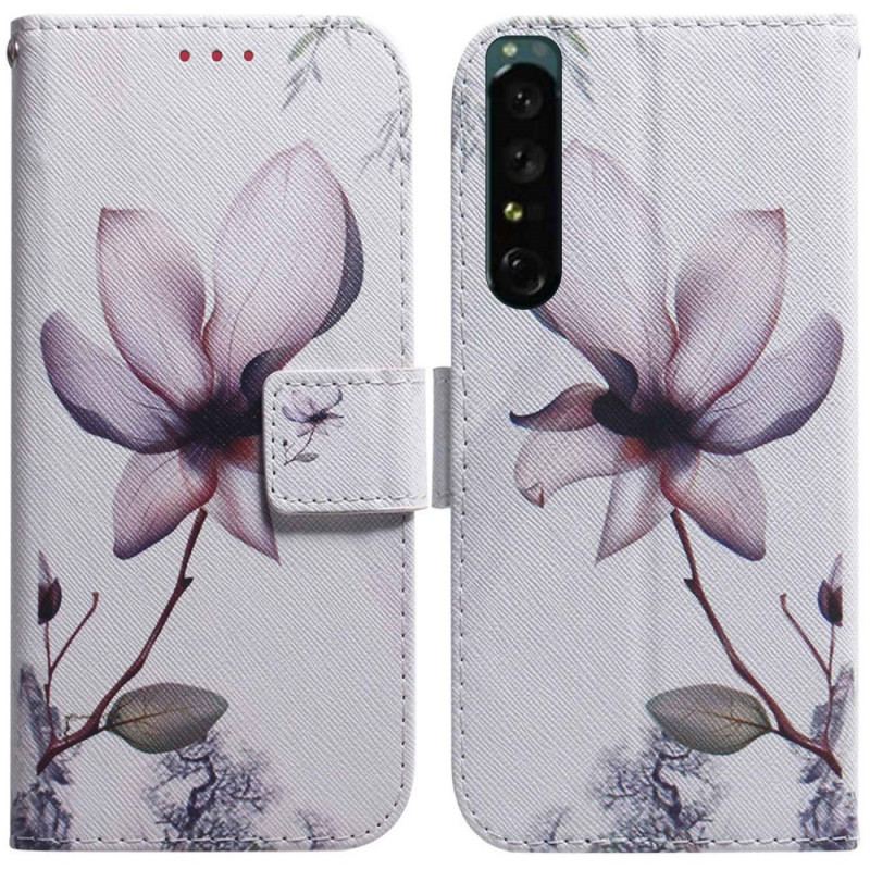 Housse Sony Xperia 1 IV Fleur Rose Vintage