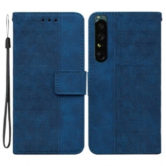 Housse Sony Xperia 1 IV Motif à Lanière