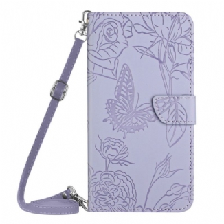 Housse Sony Xperia 1 IV Papillons et Bandoulière