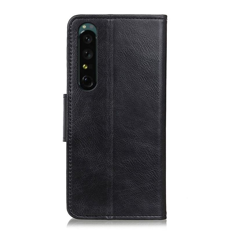 Housse Sony Xperia 1 IV Style Cuir Fermoir Réversible