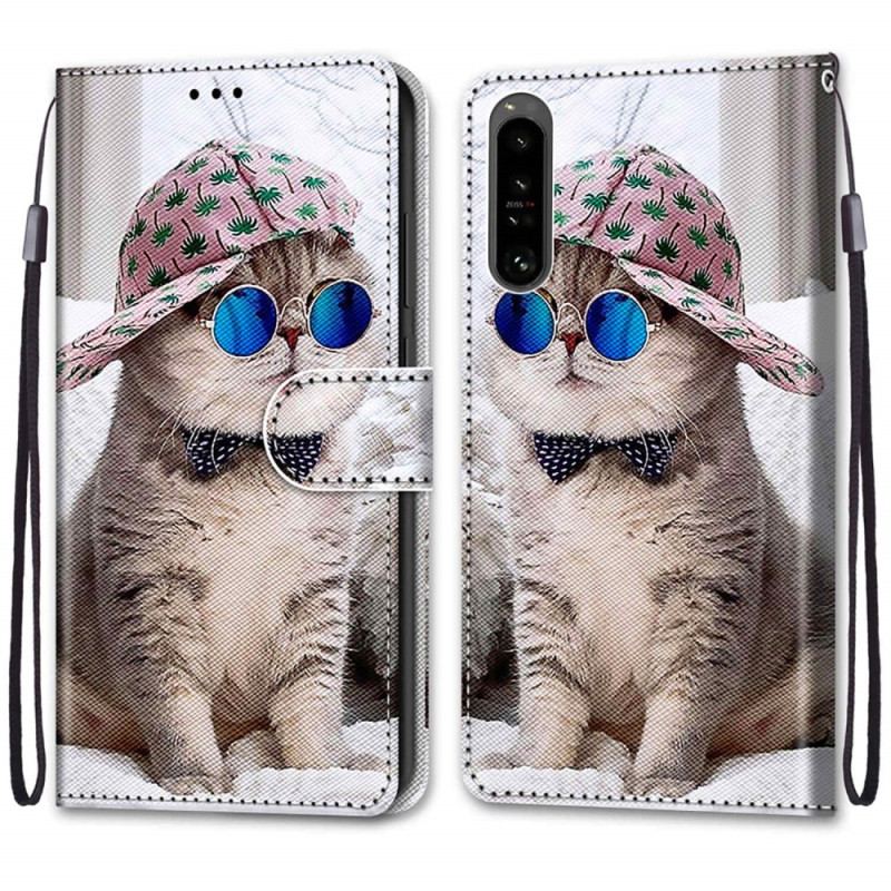 Housse Sony Xperia 1 IV Yo Cat à Lanière