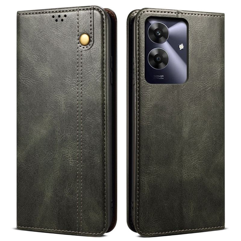 Flip Cover Realme Note 60 / 60X / C63 / C61 Simili Cuir Ciré