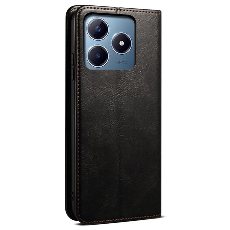 Flip Cover Realme Note 60X / C63 / C61 Simili Cuir Ciré