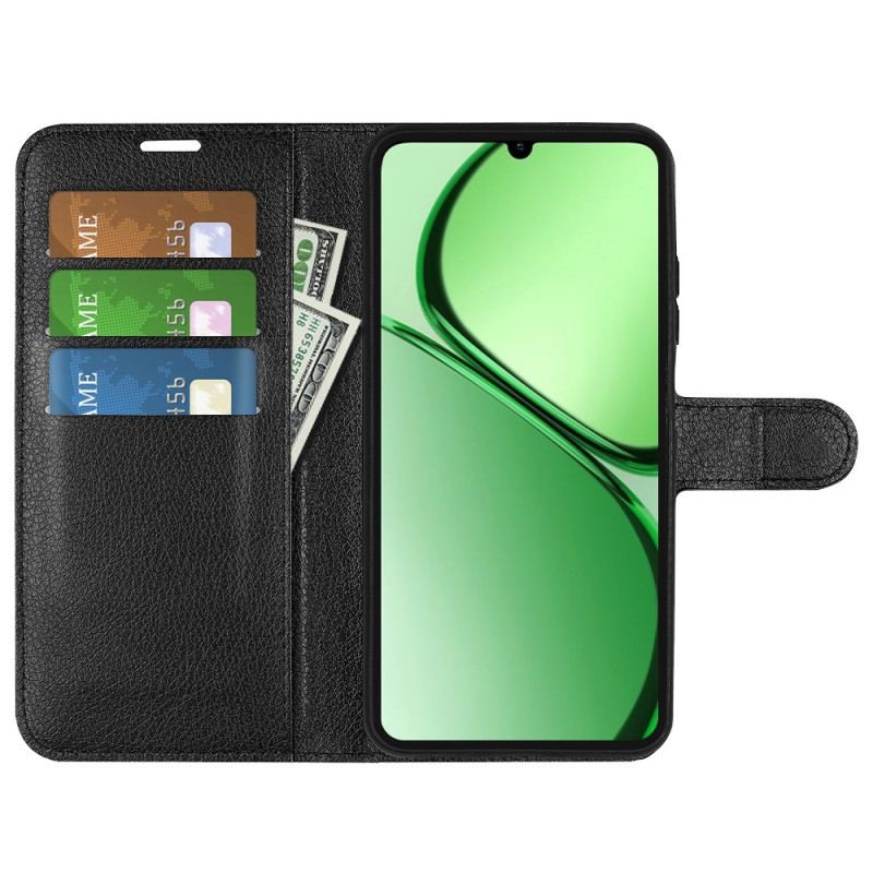 Housse Realme Note 60 / 60X / C63 / C61 Simili Cuir Litchi Classique