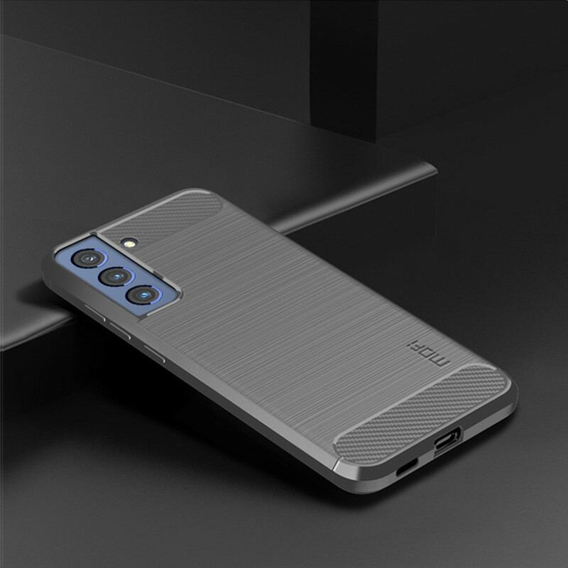 Coque Samsung Galaxy S21 FE Fibre Carbone Brossée MOFI