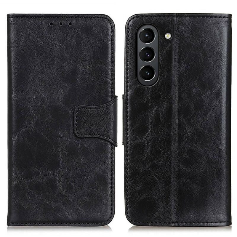 Housse Samsung Galaxy S21 FE Cuir Fendu Fermoir Réversible
