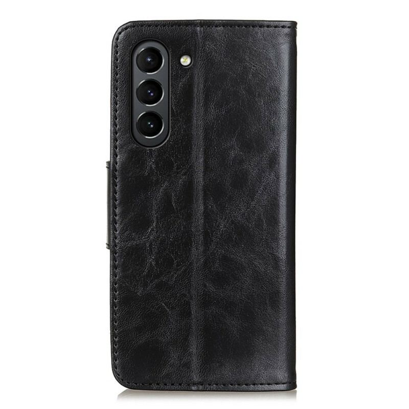 Housse Samsung Galaxy S21 FE Cuir Fendu Fermoir Réversible