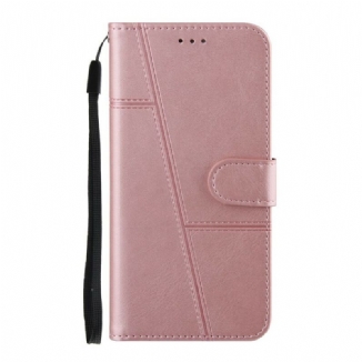 Housse Samsung Galaxy S21 FE Effet Cuir Géo à Lanière