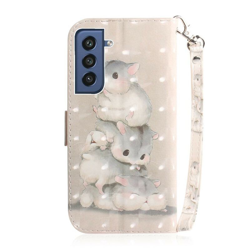 Housse Samsung Galaxy S21 FE Hamsters à Lanière