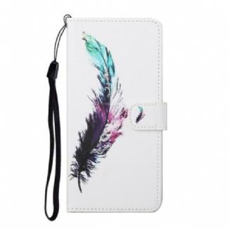 Housse Samsung Galaxy S21 FE Plume à Lanière