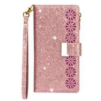 Housse iPhone 15 Pro Max Paillettes avec Porte-Monnaie