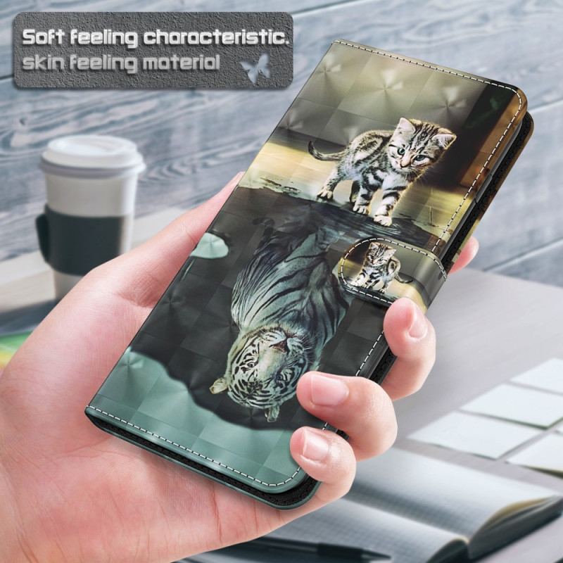 Housse iPhone 15 Pro Max Rêve de Chaton 3D à Lanière