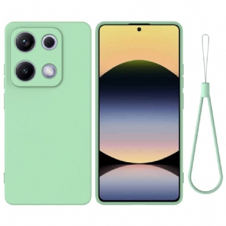 Coque Xiaomi Redmi Note 14S Silicone Liquide à Lanière