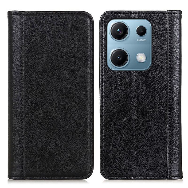 Flip Cover Xiaomi Redmi Note 14S Cuir Litchi Fendu