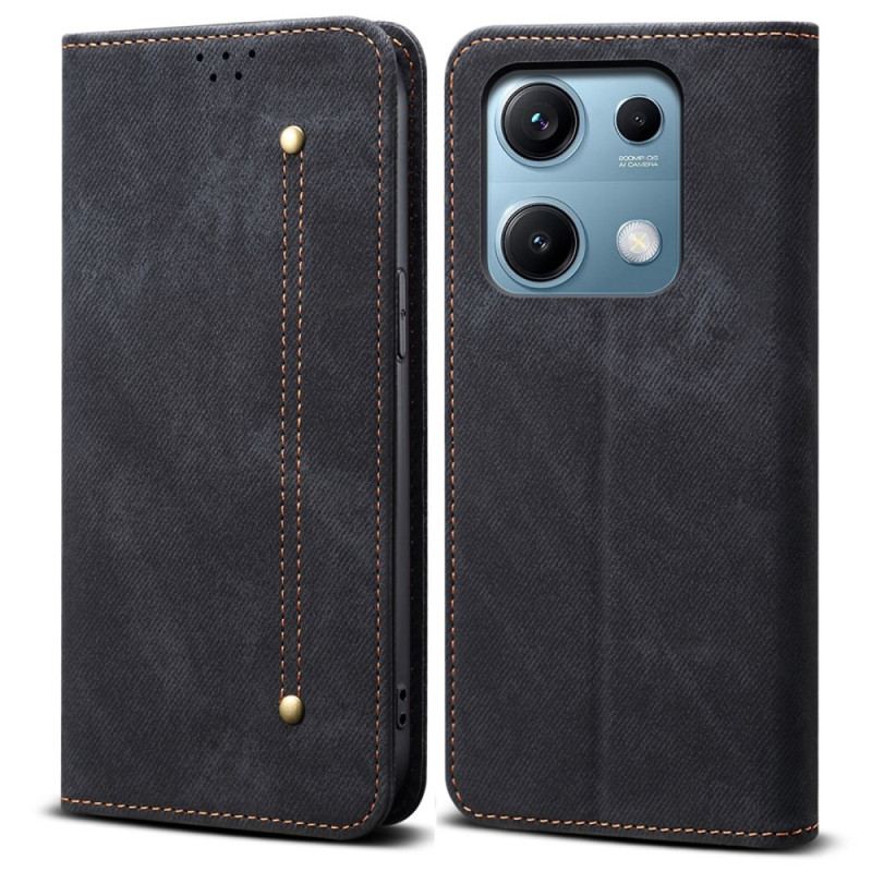 Flip Cover Xiaomi Redmi Note 14S Tissu Jeans