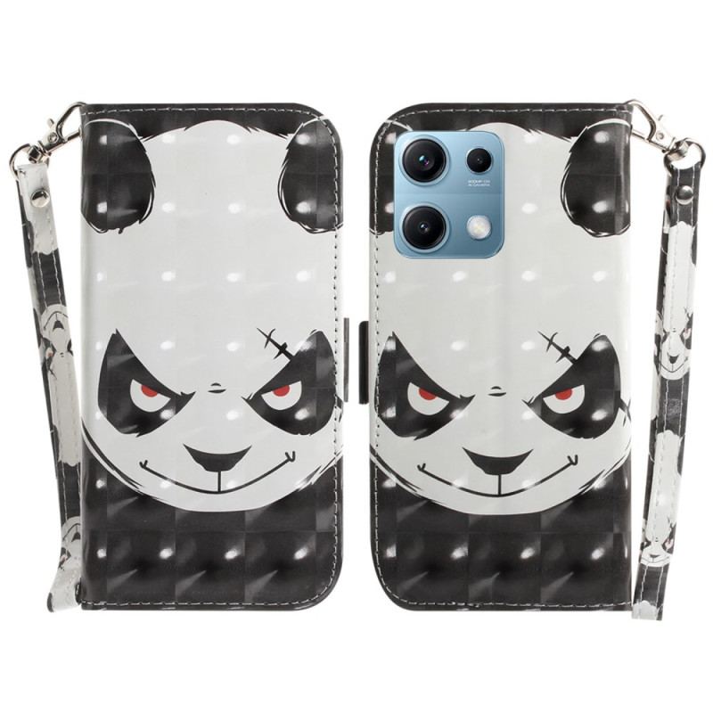 Housse Xiaomi Redmi Note 14S Angry Panda à Lanière