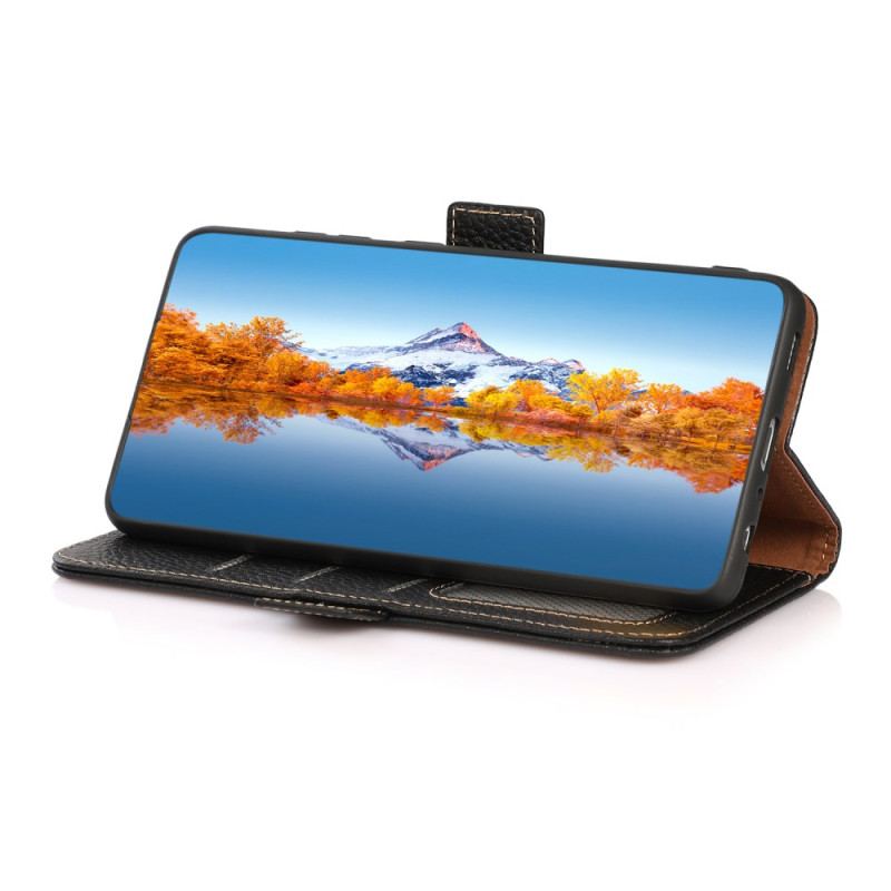 Housse Xiaomi Redmi Note 14S Cuir Litchi KHAZNEH