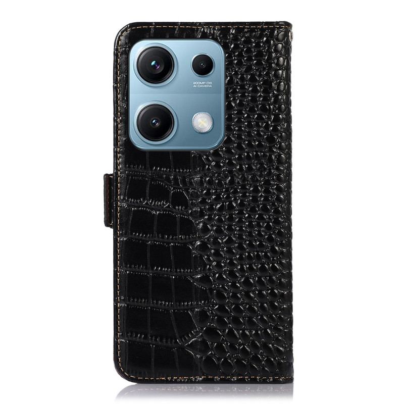 Housse Xiaomi Redmi Note 14S Cuir Texture Crocodile
