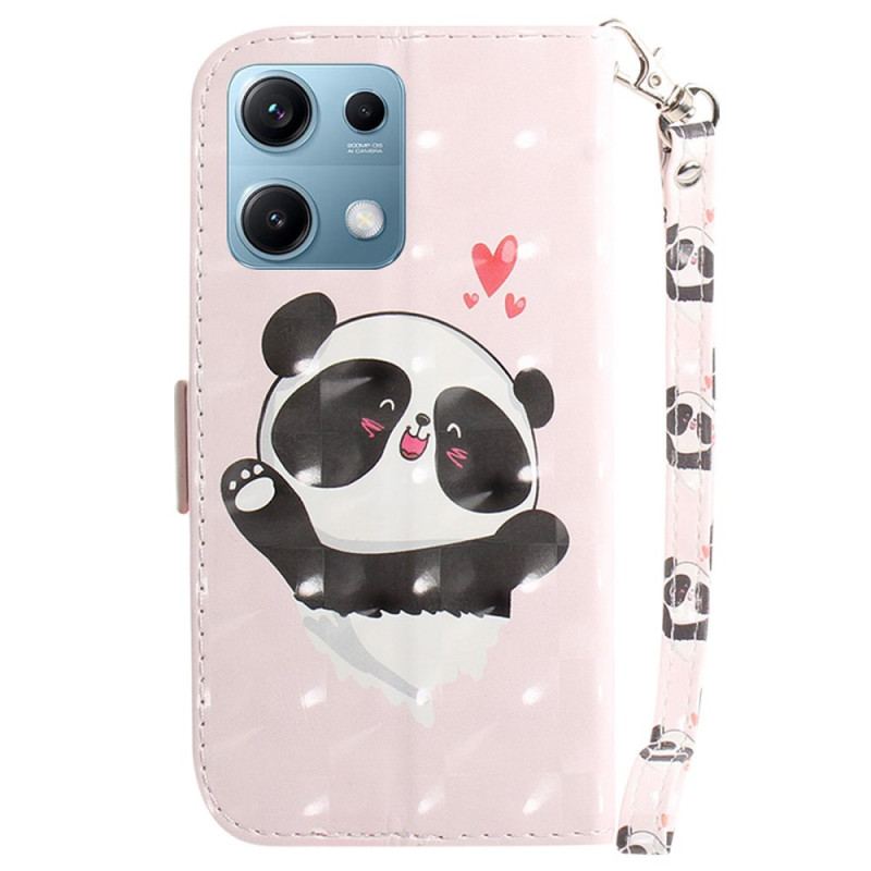 Housse Xiaomi Redmi Note 14S Panda Love à Lanière