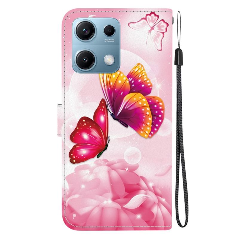 Housse Xiaomi Redmi Note 14S Papillons Roses