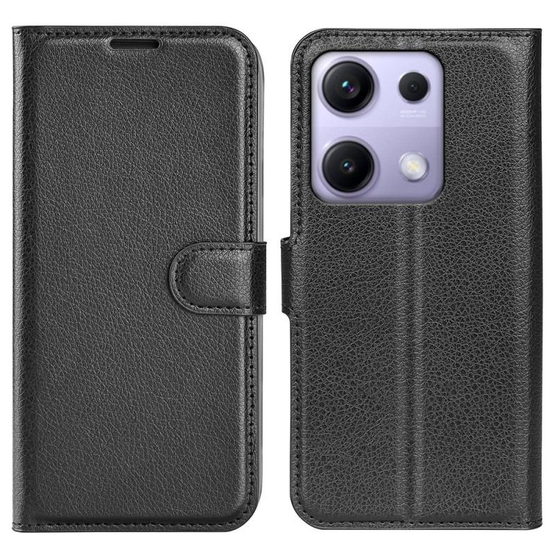 Housse Xiaomi Redmi Note 14S Simili Cuir Litchi Classique