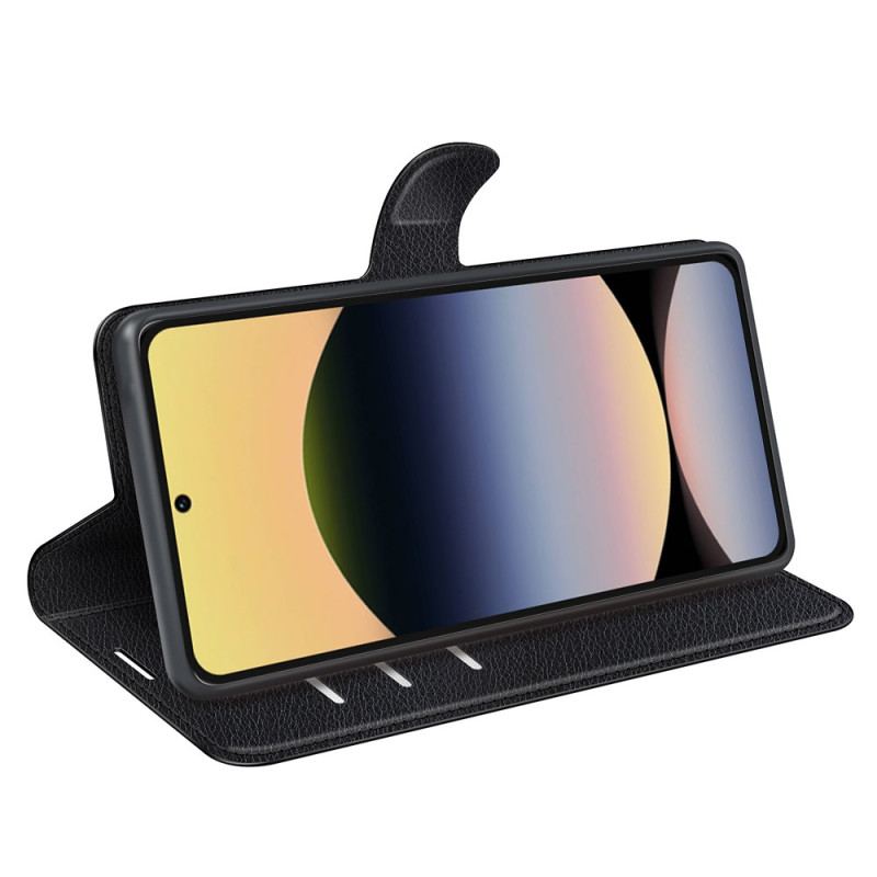 Housse Xiaomi Redmi Note 14S Simili Cuir Litchi Classique