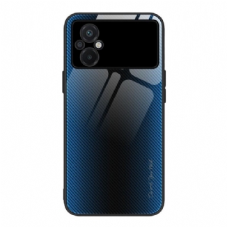 Coque Poco M5 Verre Trempé Fibre Carbone