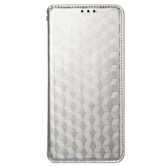 Flip Cover Poco M5 Effet Cuir Cubes 3D