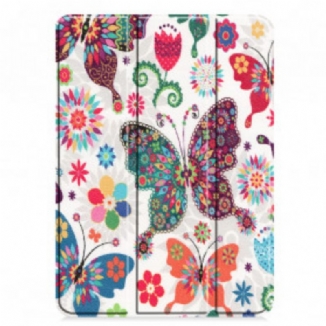 Smart Case iPad Pro 11" (2022) (2021) Porte-Stylet Fleurs Vintage