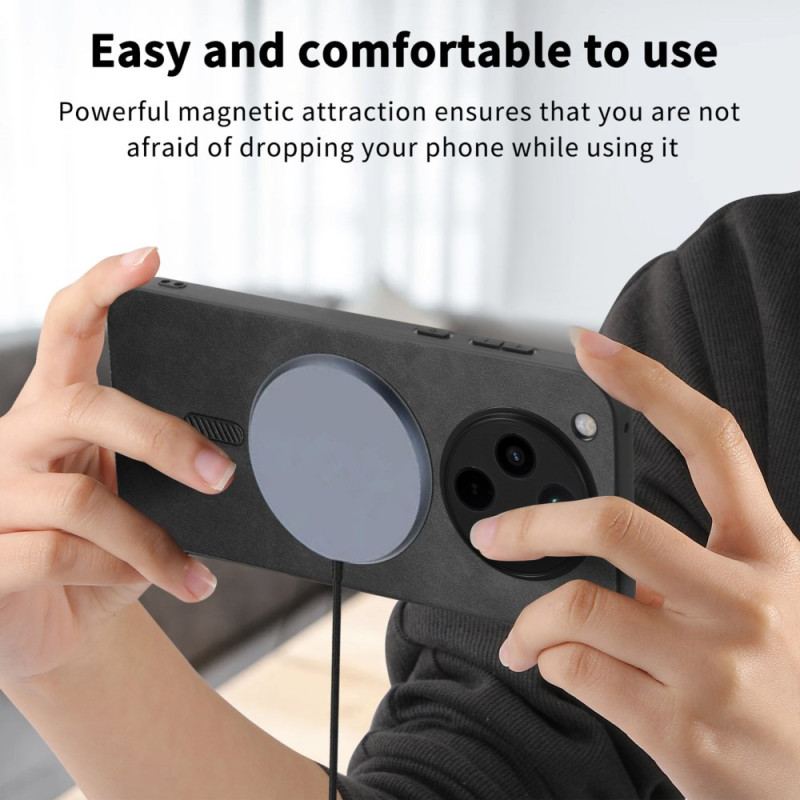 Coque Oppo Find X8 Compatible MagSafe Effet Cuir
