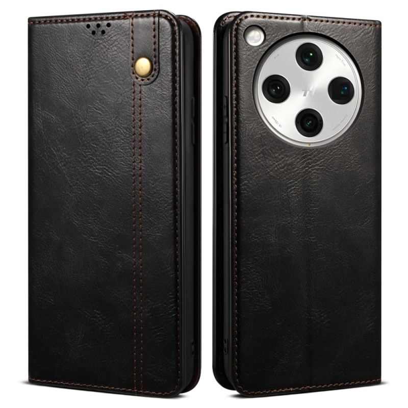 Flip Cover Oppo Find X8 Simili Cuir Ciré