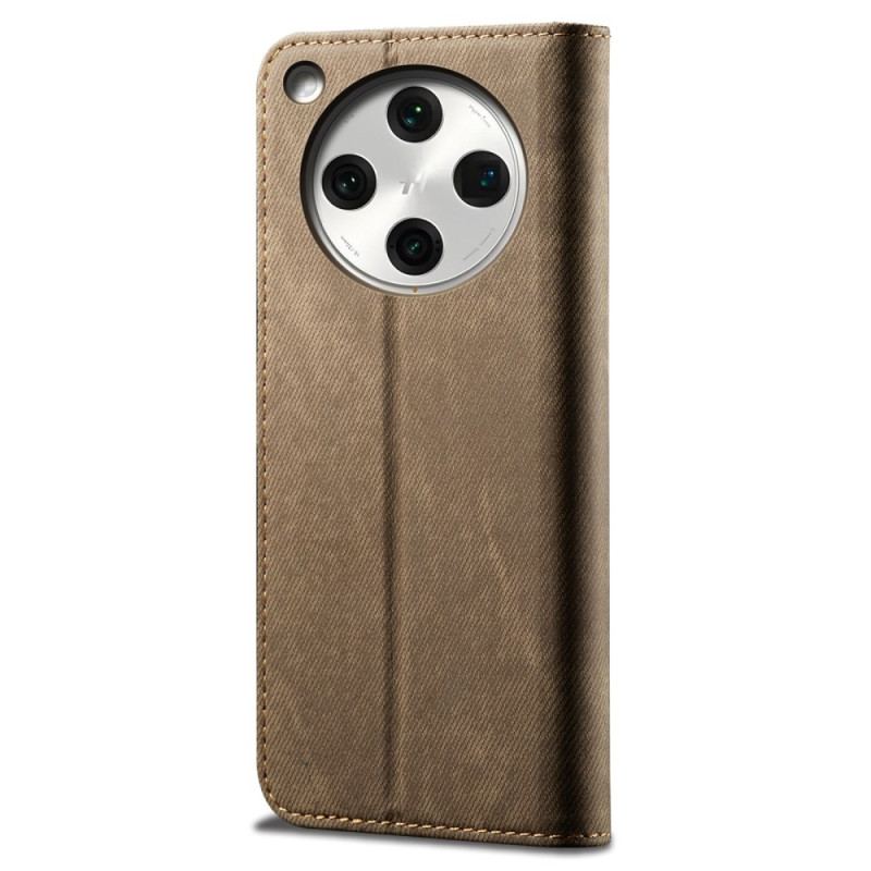 Flip Cover Oppo Find X8 Tissu jeans