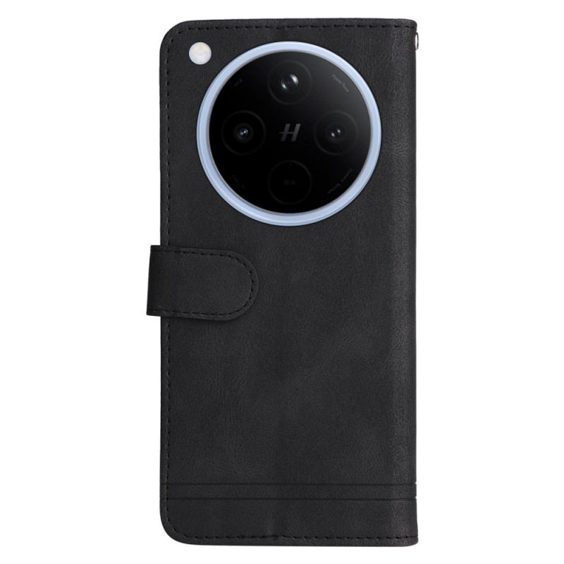 Housse Oppo Find X8 Classique Vintage à Lanière