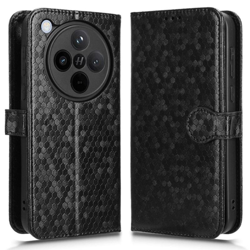 Housse Oppo Find X8 Points Brillants à Lanière