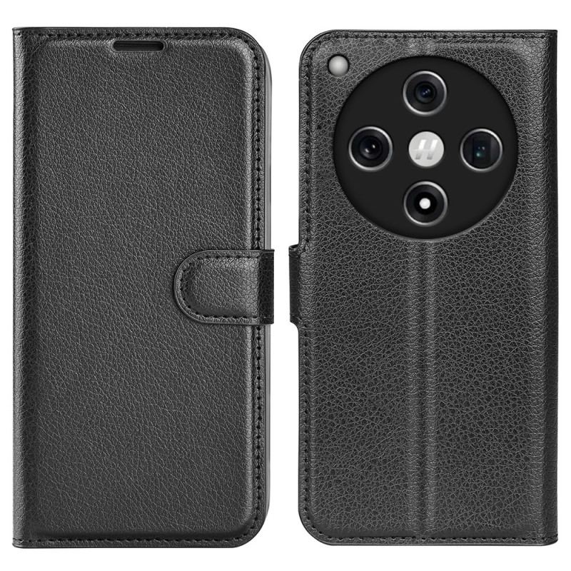 Housse Oppo Find X8 Simili Cuir Litchi Classique