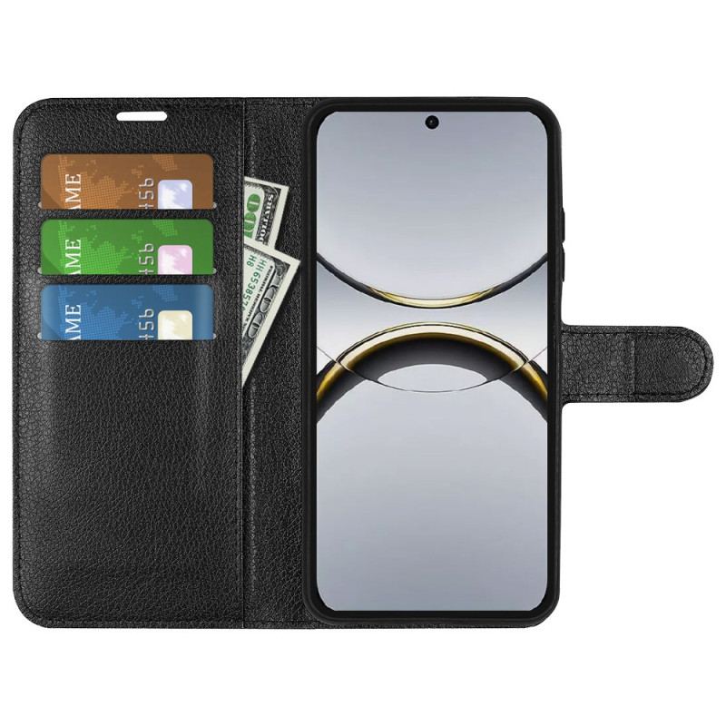 Housse Oppo Find X8 Simili Cuir Litchi Classique