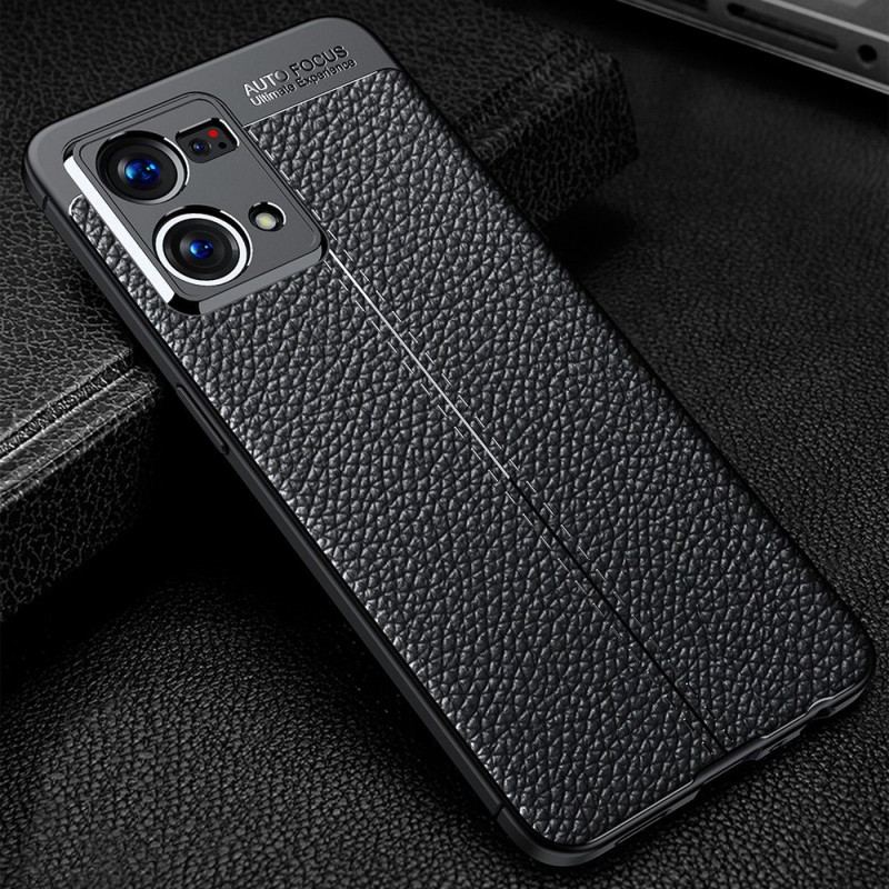 Coque Oppo Reno 7 Effet Cuir Litchi