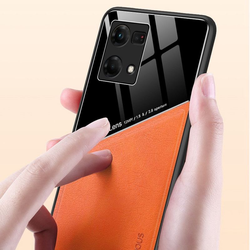 Coque Oppo Reno 7 Simili Cuir Haut de Gamme