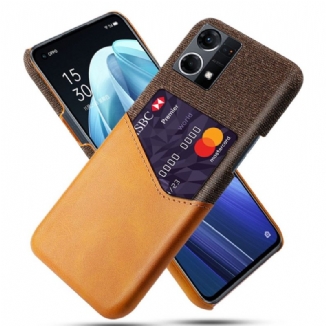 Coque Oppo Reno 7 Texture Tissu Porte-Carte