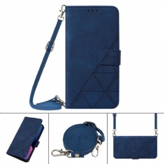 Housse Oppo Reno 7 Triangles avec Bandoulière