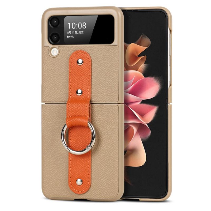 Coque Samsung Galaxy Z Flip 3 5G Anneau-Support et Cordon