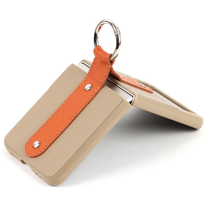 Coque Samsung Galaxy Z Flip 3 5G Anneau-Support et Cordon