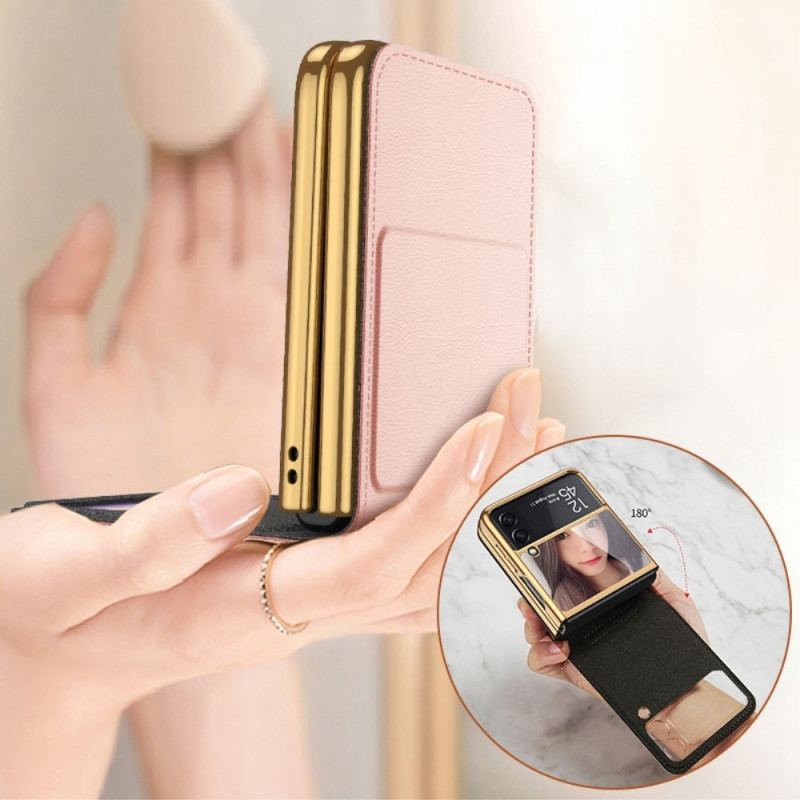 Coque Samsung Galaxy Z Flip 3 5G Carbone Effet Miroir et Support