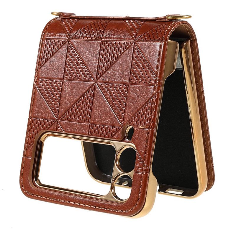 Coque Samsung Galaxy Z Flip 3 5G à Cordon Simili Cuir