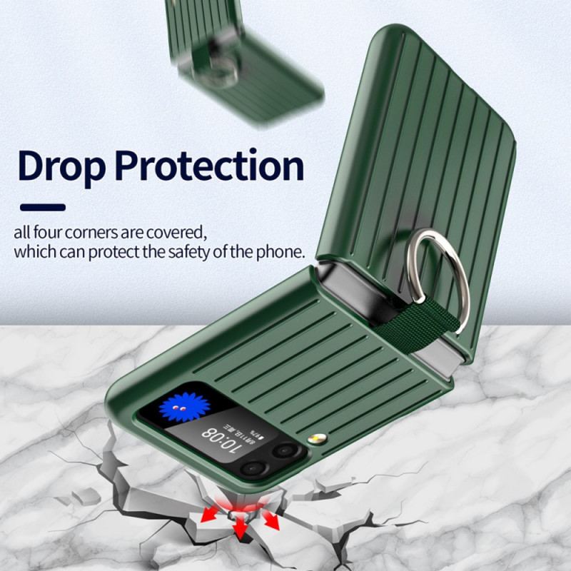 Coque Samsung Galaxy Z Flip 3 5G Design Valise avec Anneau