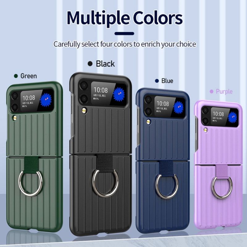 Coque Samsung Galaxy Z Flip 3 5G Design Valise avec Anneau