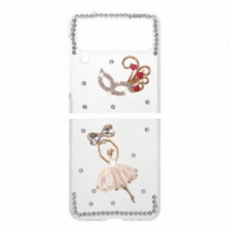 Coque Samsung Galaxy Z Flip 3 5G Pierres Précieuses Danseuse